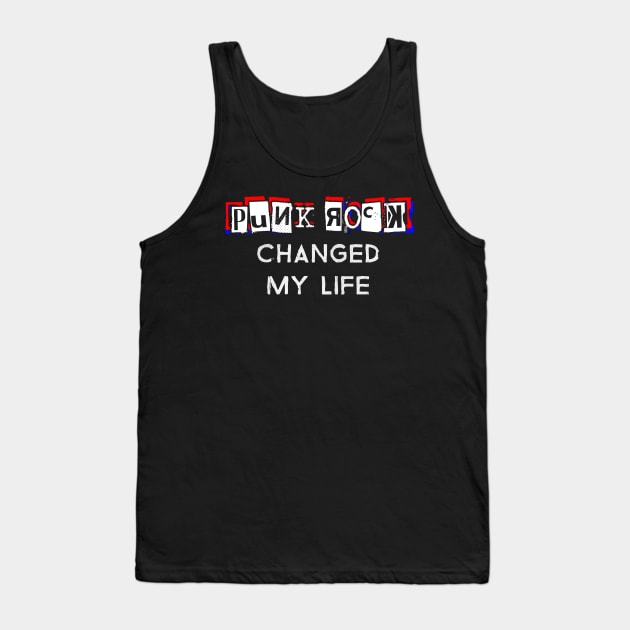 Punk Rock Quote Tank Top by EddieBalevo